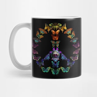 Butterfly Peace Symbol, Save the Animals Mug